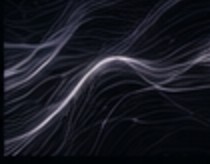 Visual reference — fine white filaments streaming in parallel like combed light.